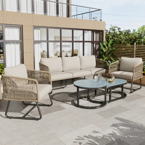 Salon bas jardin extérieur - bas,